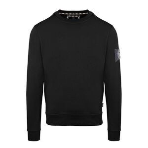 Aquascutum Mens Round Neck Relaxed Fit Sweatshirt / Black